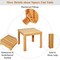 Wooden Square Patio Coffee Bistro Table Perfect for Indoor-Outdoor Space